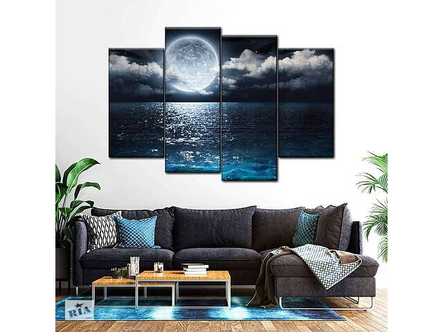 Модульна картина із чотирьох частин Art Studio Shop Блакитна лагуна 89x56 см (M4_M_76)