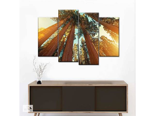 Модульная картина из четырех частей Art Studio Shop Красивый лес 89x56 см (M4_M_209)