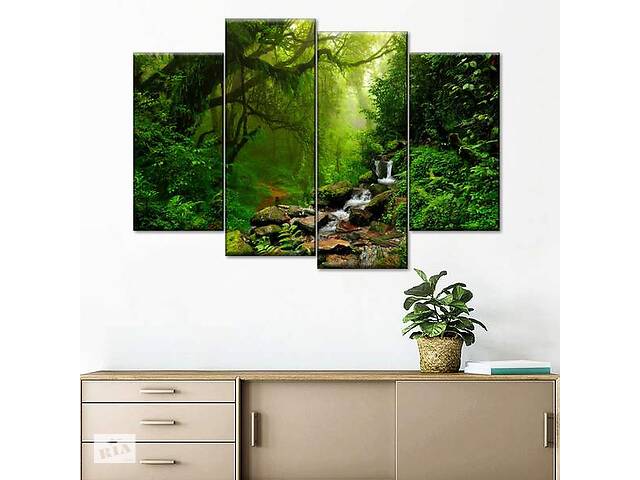 Модульная картина из четырех частей Art Studio Shop Лесной источник 129x90 см (M4_L_156)
