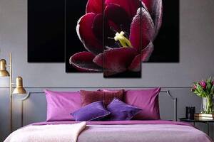 Модульная картина из четырех частей Art Studio Shop Невероятный цветок 129x90 см (M4_L_230)