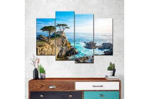 Модульная картина из четырех частей Art Studio Shop Скалы у моря 129x90 см (M4_L_79)