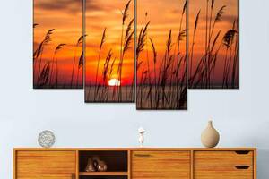 Модульная картина из четырех частей Art Studio Shop Сияние солнечного заката 129x90 см (M4_L_161)