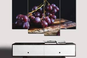 Модульная картина из четырех частей Art Studio Shop Веточка винограда 89x56 см (M4_M_176)
