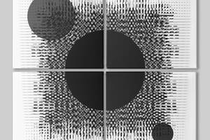 Модульна картина із чотирьох частин Black universe Malevich Store 103x103 см (MK423204)