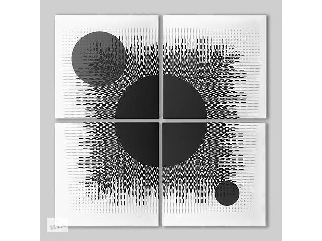 Модульна картина із чотирьох частин Black universe Malevich Store 153x153 см (MK423204)