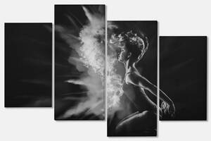 Модульная картина из четырех частей Malevich Store 130x90 см Гимнастка (MK412808)