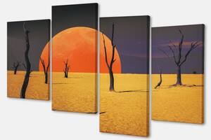 Модульна картина із чотирьох частин Malevich Store Пустеля на Марсі 129x90 см (MK412805)