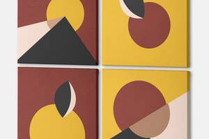 Модульна картина із чотирьох частин Sunset Moments Malevich Store 103x103 см (MK423209)