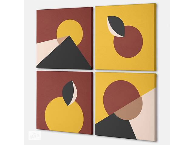 Модульная картина из четырех частей Sunset Moments Malevich Store 103x103 см (MK423209)