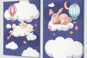 Модульная картина из двух частей Funny Bunny Malevich Store 93x60 см (MK21204)