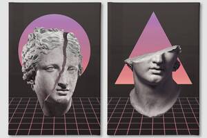 Модульная картина из двух частей Greek Geometry Malevich Store 93x60 см (MK21206)
