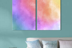Модульная картина из двух частей KIL Art Диптих Фиолетово-красный градиент 111x81 см (1018-2)