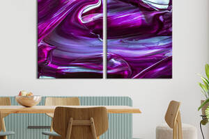 Модульная картина из двух частей KIL Art Диптих Красивое неоновое сочетание цветов 111x81 см (1094-2)