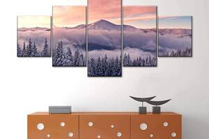Модульна картина із п'яти частин Art Studio Shop Гірський туман 162x72 см (M5_L_111)