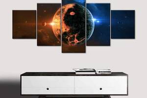 Модульна картина із п'яти частин Art Studio Shop Невідома планета 112x48 см (M5_M_41)