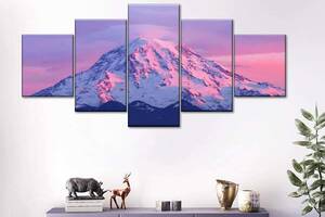 Модульна картина із п'яти частин Art Studio Shop Пурпурна гора 162x72 см (M5_L_100)