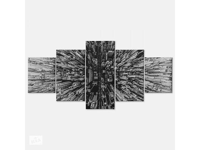 Модульна картина із п'яти частин Malevich Store 162x80 см Мегаполіс (MK53601)