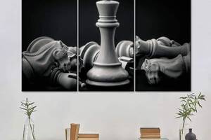 Модульна картина із трьох частин Art Studio Shop Ход короля 128x81 см (M3_L_90)