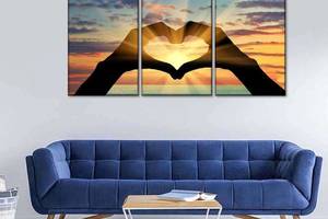 Модульна картина із трьох частин Art Studio Shop Любов до моря 128x81 см (M3_L_99)