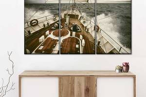 Модульна картина із трьох частин Art Studio Shop На палубі 78x48 см (M3_M_101)