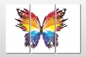 Модульная картина из трех частей Art Studio Shop Пёстрая бабочка 78x48 см (M3_M_151)