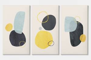 Модульная картина из трех частей Color stones Malevich Store 126x80 см (MK311610)