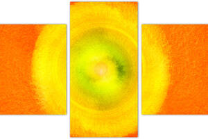 Модульная картина из трех частей KIL Art Солнце 141x90 см (m31_L_25)