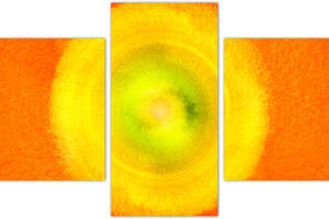 Модульная картина из трех частей KIL Art Солнце 96x60 см (m31_M_25)