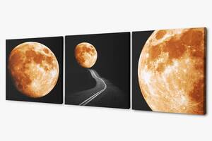 Модульная картина из трех частей Malevich Store 111x35 см Дорога на Марс (MK322401)