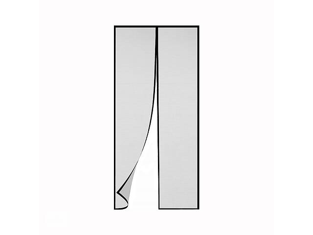 Москитная сетка для дверей Clip-on на магнитах G 100*210 см Серый