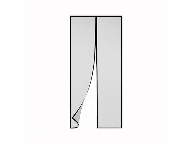 Москитная сетка для дверей на магнитах Clip-on Антипыль A 115*210 см Серый