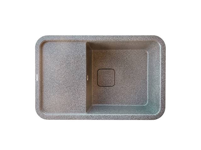 Мойка гранитная для кухни Platinum 7850 CUBE матовая Серый муссон