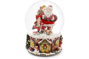 Музыкальный водяной шар santa with gifts с подсветкой 16см BonaDi DP219453