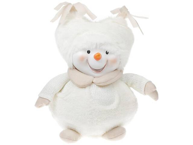 Мягкая игрушка Снеговичок в пушистой шапке 28 см Bona DP42950 Белый