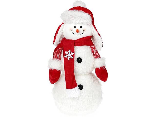 Мягкая игрушка Снеговичок в шапке-ушанке 48 см Bona DP42927 Белый