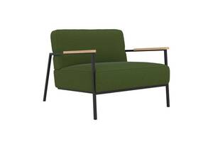Мягкое кресло на металлическом каркасе JecksonLoft Лаунж Зеленый 042