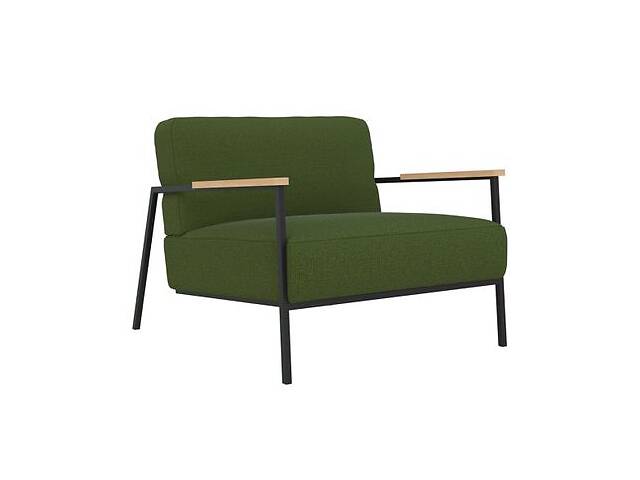 Мягкое кресло на металлическом каркасе JecksonLoft Лаунж Зеленый 042