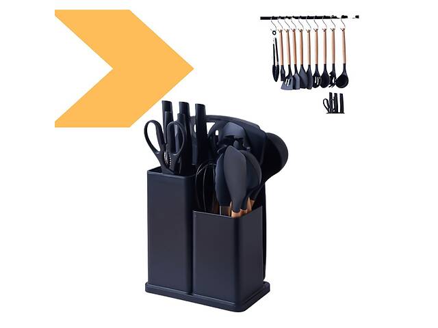 Набір ножів і кухонних приналежностей Zepline ZP0102 чорний (43272ZP0102_1320)