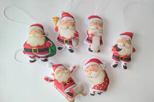Набір ялинкових іграшок Санта Клауси Pugovichok 6 шт. (SUN2420)