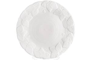 Набор 2 обеденные тарелки 'White City Листья' Ø31см, белый фарфор