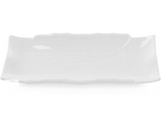 Набор 2 прямоугольные тарелки 'White City Бамбук' 30х18см для суши (белый фарфор)