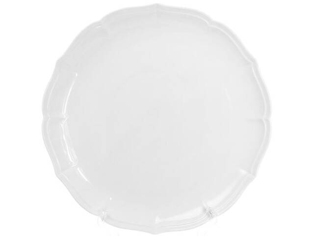 Набор 3 фарфоровые подставные тарелки 'White Prince-2' Ø30см (белый фарфор)
