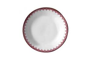 Набор 6 мелких тарелок Вышиванка Red ромб диаметр 20.5см S&T