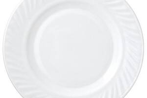 Набор 6 обеденных тарелок Infinite Tenderness Волна белые Ø23см, стеклокерамика