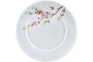 Набор 6 обеденных тарелок 'Японская Вишня' Ø23см, стеклокерамика