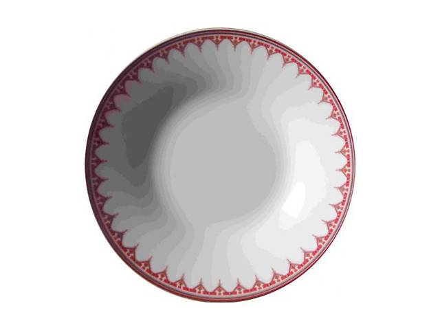 Набор 6 суповых тарелок Вышиванка Red ромб диаметр 20.5см S&T