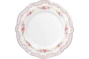 Набор 8 фарфоровых обеденных тарелок Bristol Ø27.5см, розовый цвет