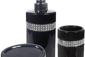 Набор аксессуаров Anemone 'Glitter' для ванной комнаты: дозатор, мыльница и стакан