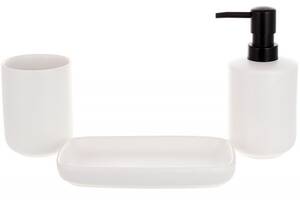 Набор аксессуаров Bright для ванной комнаты 'Белый и Черный' 3 предмета, керамика
