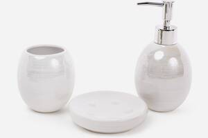 Набор аксессуаров Bright для ванной комнаты Перламутр 3 предмета, керамика 1851-239 Купи уже сегодня!